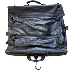 Tumi Black Leather Travel Garment Bag